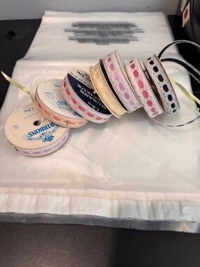Decorative Lace Ribbon Set - Pink, Peach, Cream, Black